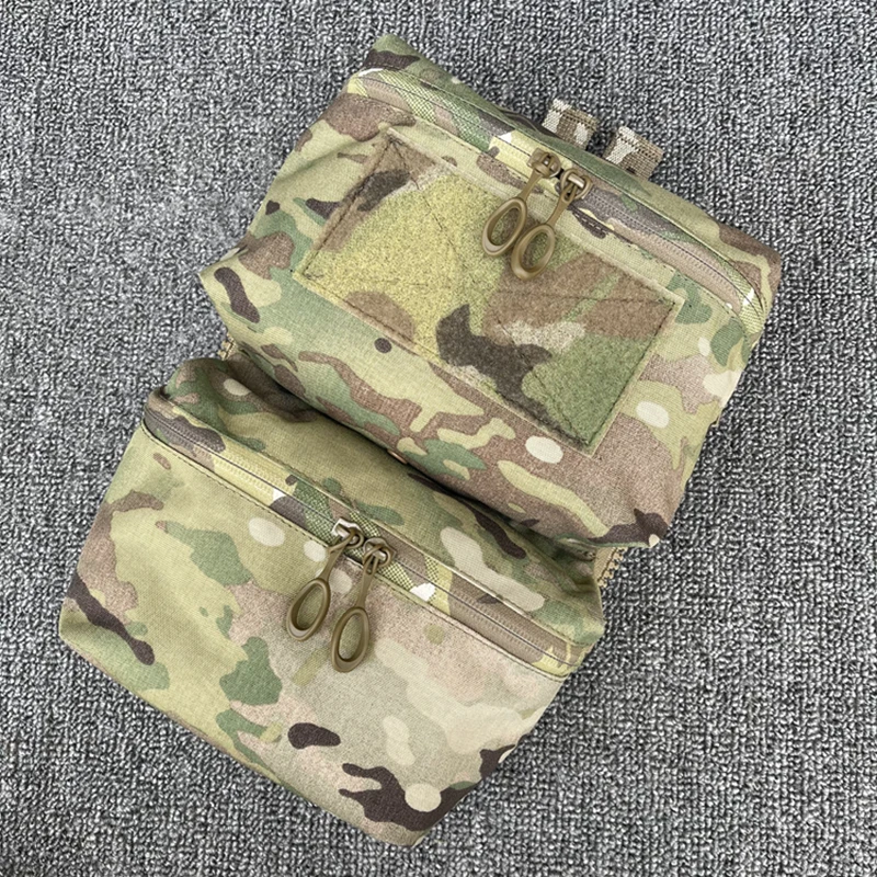 Bolsa con Panel trasero de doble bolsillo, chaleco táctico multiusos, subbolsa para colgar en el pecho