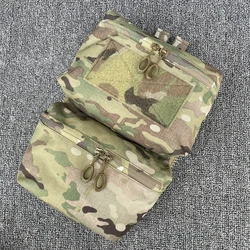 Bolsa con Panel trasero de doble bolsillo, chaleco táctico multiusos, subbolsa para colgar en el pecho