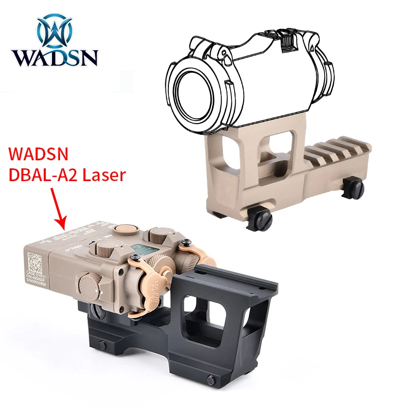 WADSN-T--01 táctico T--02 1913 G33, montaje de alcance Micro NVG, soportes de tiro alto DBAL PEQ, punto rojo, mira, montaje en riel Picatinny para caza - imagen 2