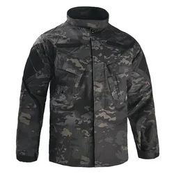 Chaqueta táctica camuflaje hombre larga para caza y paintball
