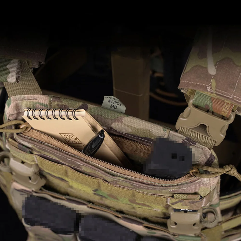 Chaleco táctico VULPO con doble cremallera, bolsa de inserción para Crye AVS, bolsillo de almacenamiento, cubierta con cremallera, accesorios para chaleco de caza - imagen 5