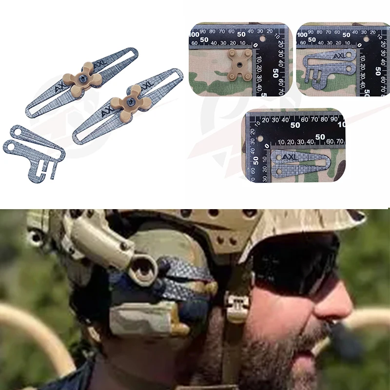 TR6837 AXL 3M C3 Kit de conexión de auriculares AMP Soporte para auriculares Conexión Ops Core Casco Rail