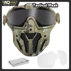 AQzxdc Máscara táctica antiniebla transpirable con ventilación Airsoft