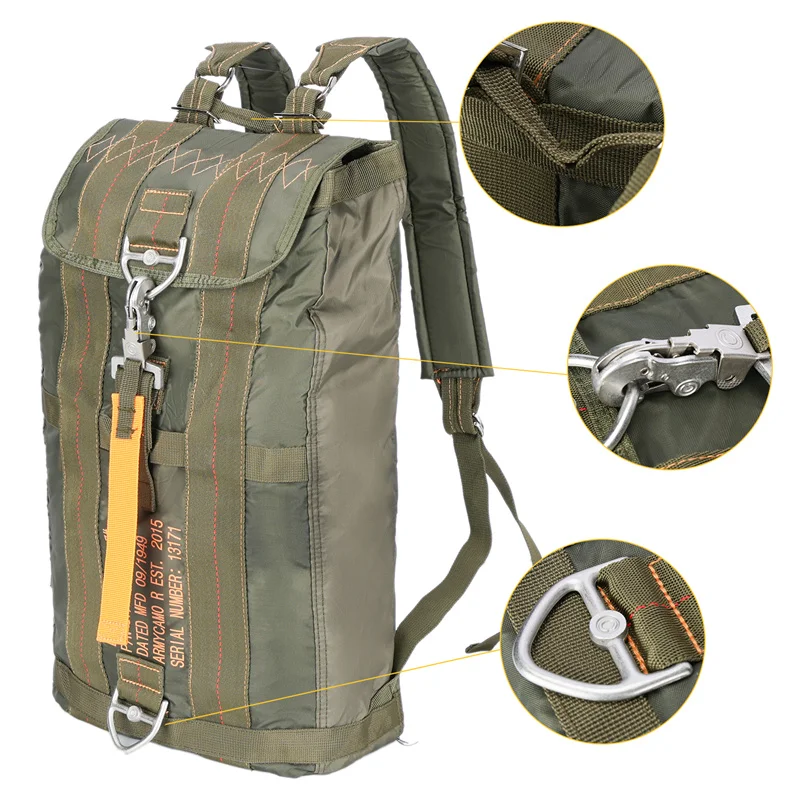 LQARMY-mochila duradera multiusos, bolsa de paracaídas ligera para viajes de caza al aire libre, senderismo, escuela, llevar aventuras - imagen 5