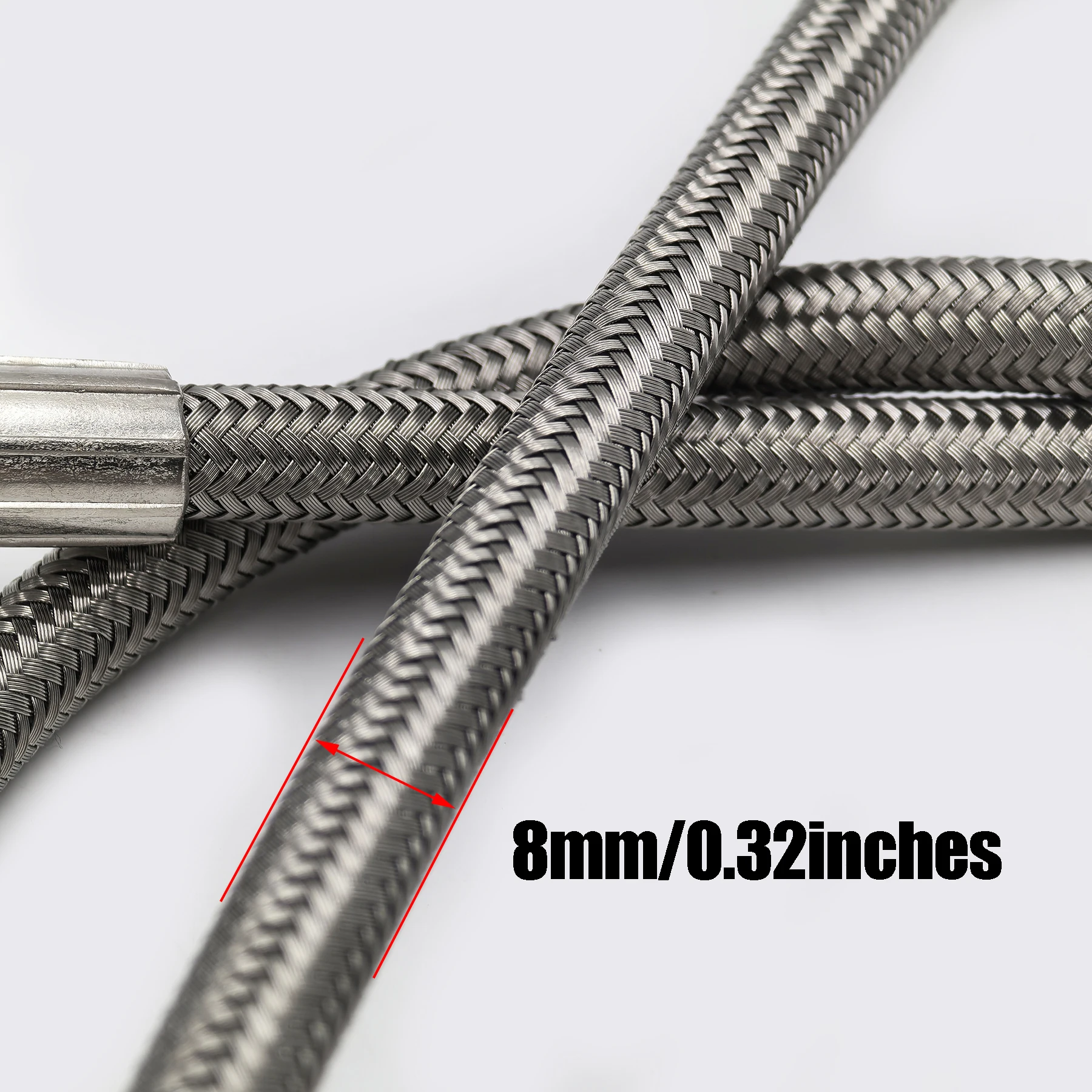 Manguera de carga de látigo de llenado de alta presión, extensión de tubo largo remoto, extremo hembra y macho de acero inoxidable, desconexión rápida de 8mm - imagen 4