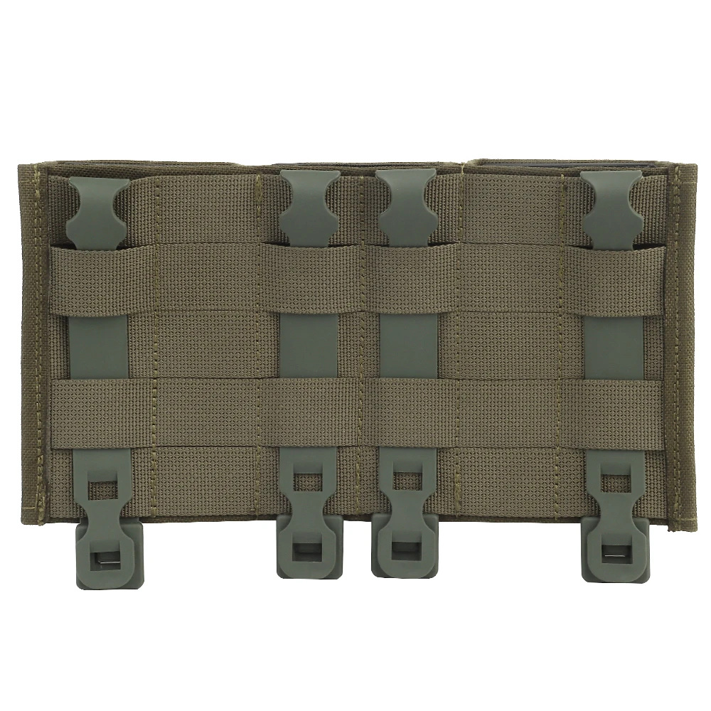 Bolsa para revistas FAST Triple 5,56, chaleco táctico MOLLE para caza, Panel frontal, bolsa alta KYWI MAG M4 AR15, equipo de tiro Airsoft - imagen 2