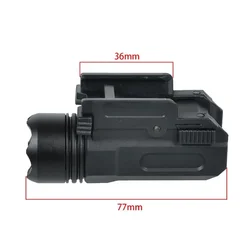 Linterna táctica QD para Glock con riel Picatinny