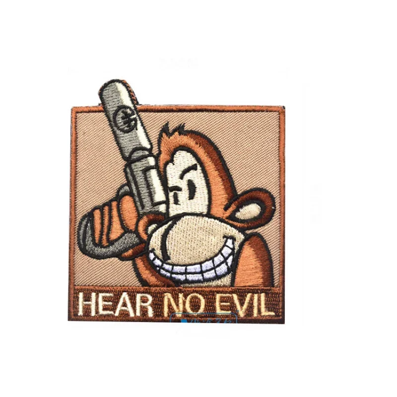 Parches bordados de caballo malvado dragón, apliques tácticos de mono, insignias de moral militar, chaqueta, ropa, mochila, parche decorativo - imagen 3