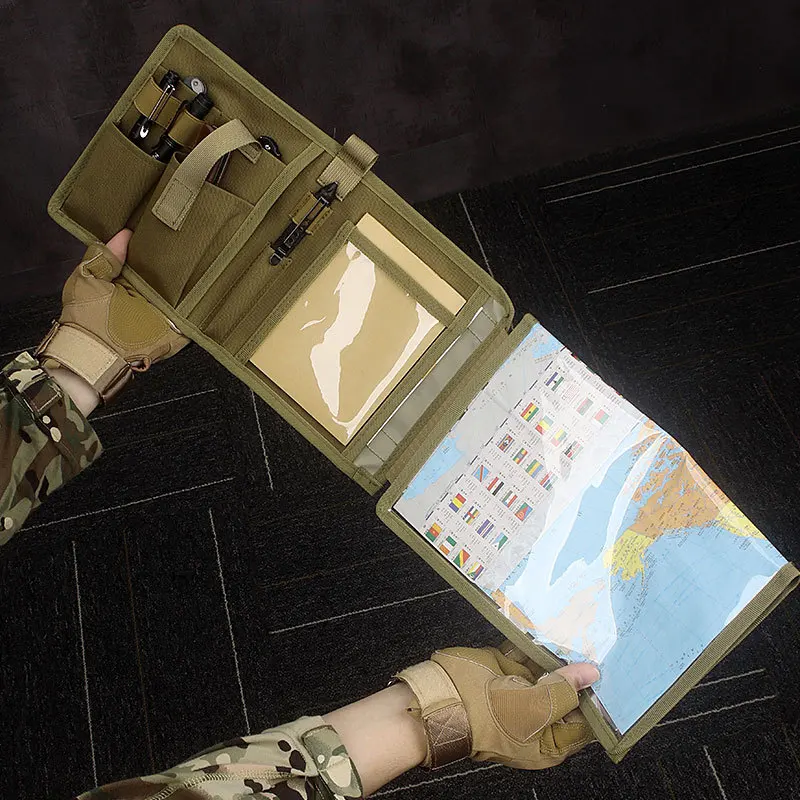 Estuche para mapas, cuaderno táctico, estuche para mapas multifuncional resistente al agua para senderismo militar, táctico, actividades al aire libre - imagen 5