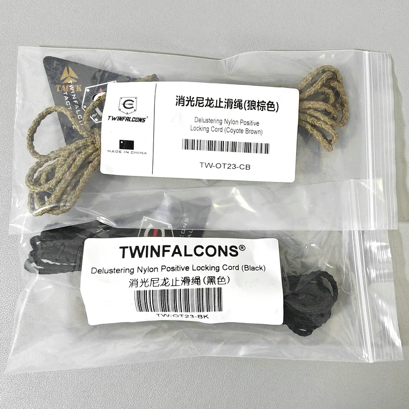 Cuerda de nailon antideslizante mate para exteriores, cuerda fina antideslizante para paraguas de 3Mm, tamaño 5, cabeza con cremallera atada