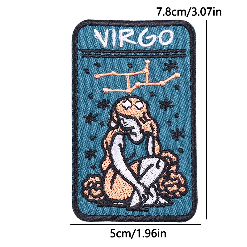 Parche bordado constelación zodiaco termoadhesivo para chaqueta - imagen 2