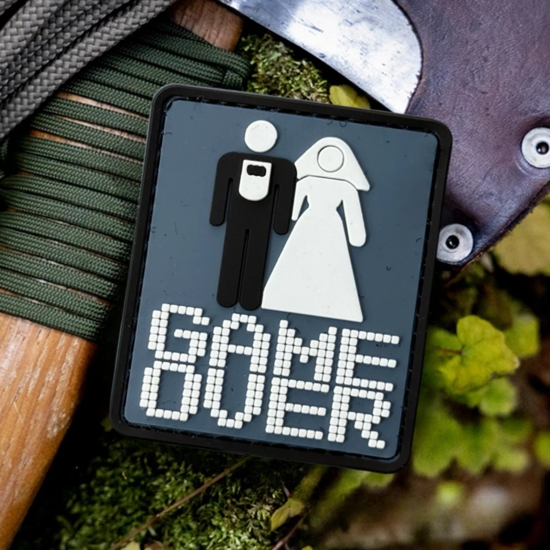 Después del juego termina la moral parche táctico parches de gancho y bucle de PVC para ropa brazalete militar táctico pegatina para mochila - imagen 3