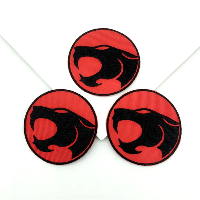 Parche de tela bordada con círculo rojo para planchar, accesorio para coser, adecuado para Jeans, chaquetas, bolsas de ropa, parche de reparación de sombrero, 3/6 piezas - imagen 5