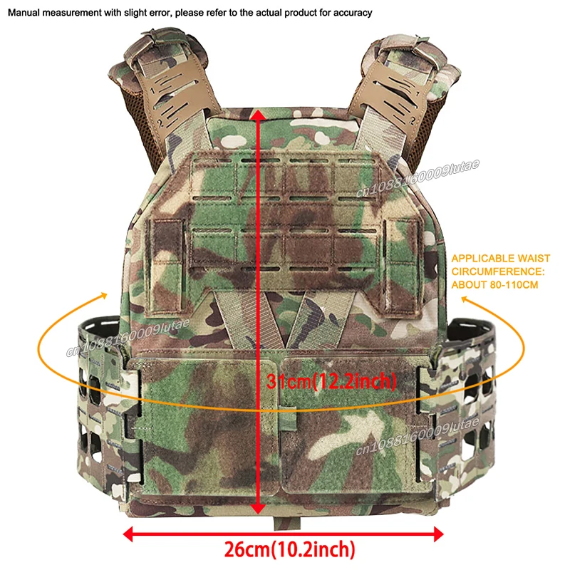 KZ-Juego de portador de placa táctica, chaleco de caza con cintura ligera/Panel de bolsa Triple Mag tipo K, equipo de liberación rápida MOLLE Airsoft - imagen 3