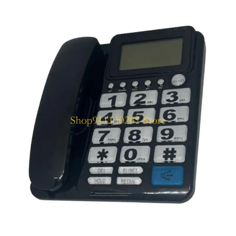 J1HC Teléfono línea fija con cable Big Boton Booth Houseeing Business Desktop Teléfono - imagen 2