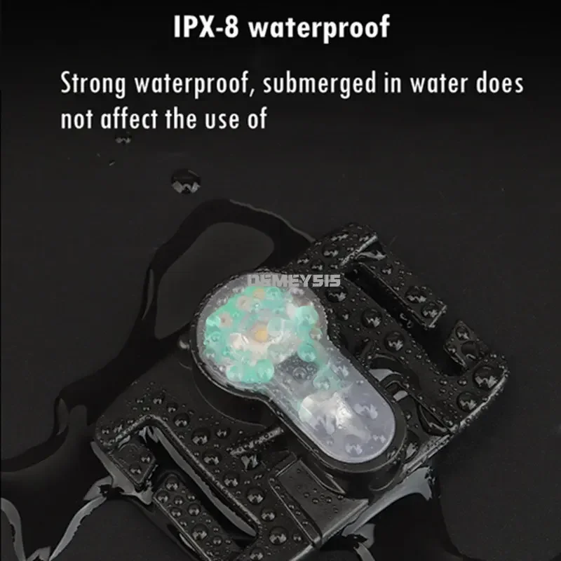 Luz de señal táctica impermeable para exteriores, lámpara de señal de rescate, senderismo, Camping, caza, tipo de correas MOLLE, chaleco de caza, mochila - imagen 3