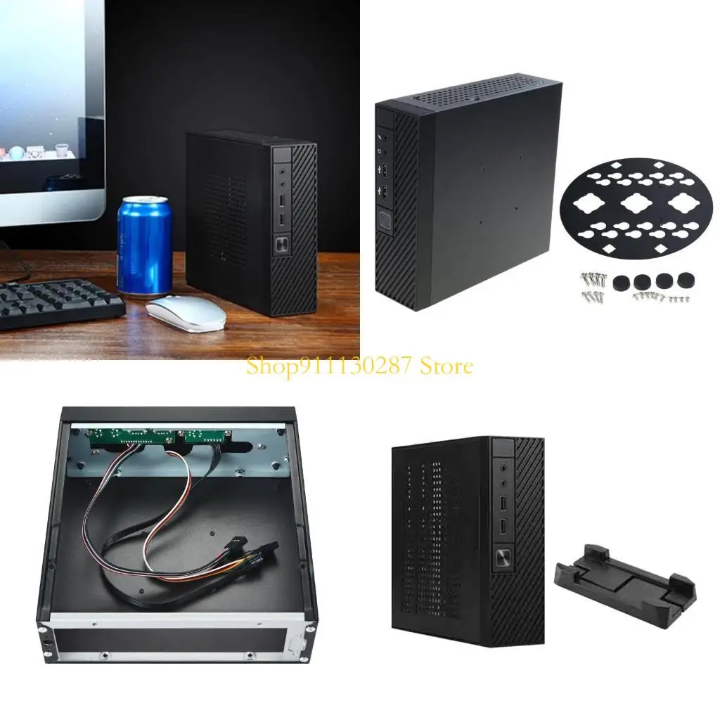 J1HC M06 Mini Caja escritorio Mini-ITX Chasis Versátil Control industrial eficiente