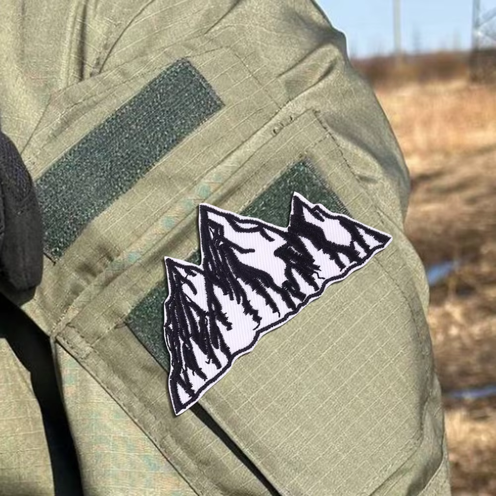 Parche bordado montaña termoadhesivo – Insignia moral militar - imagen 5