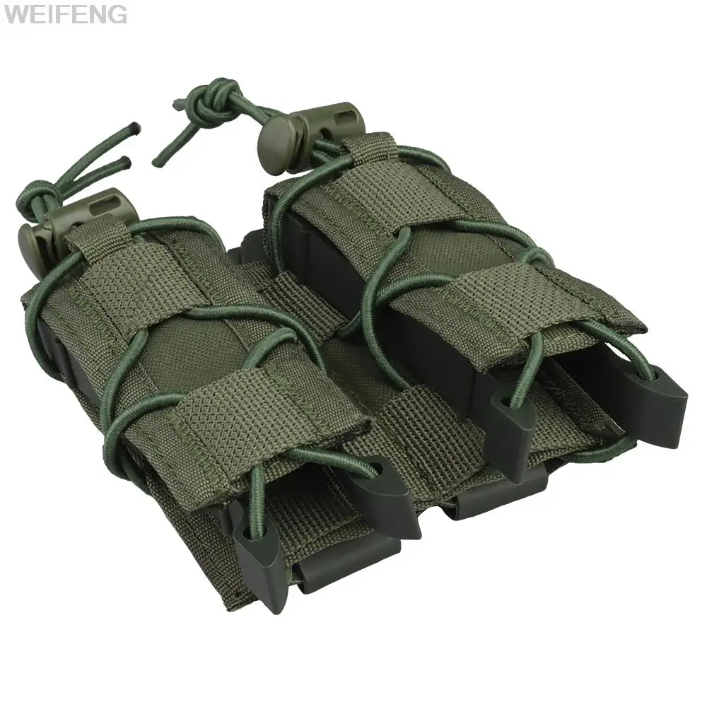 Bolsa táctica doble/Triple de 9mm para revistas de caza, bolsa Molle para linterna, soporte para antorcha, funda para cuchillo de caza - imagen 3