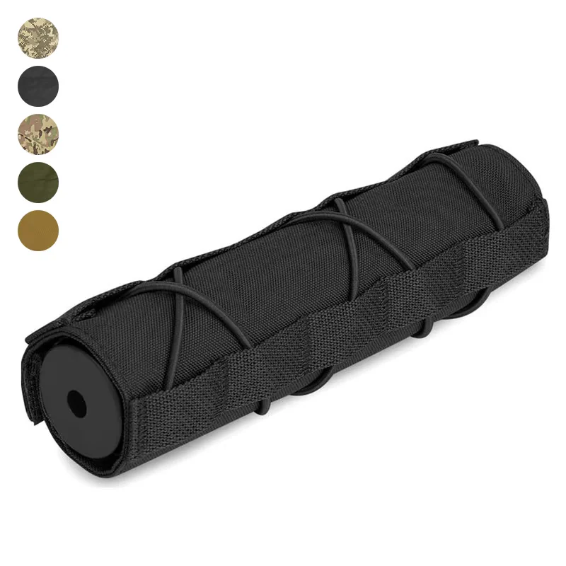 Cubierta protectora del silenciador del accesorio táctico al aire libre cubierta resistente a los arañazos disfrazado 14 * 22Cm