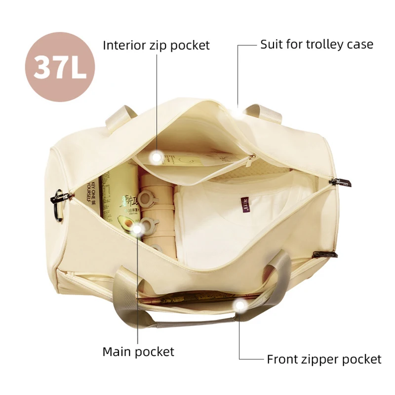 Bolsa deportiva impermeable para gimnasio, bolso de mano para entrenamiento, natación, Yoga, viaje al aire libre, mochila de viaje de corta distancia para mujer - imagen 5