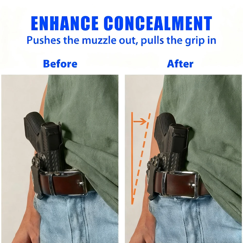 IWB-funda para pistola, apéndice de cuña, funda para pistola, almohadilla de respaldo, espuma de silicona, cojín de cuña de transporte oculto, accesorios para pistola, 4 Uds. - imagen 2