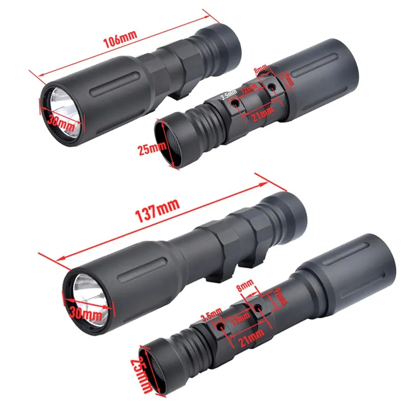 WADSN-caja de batería láser IR táctica MAWL C1, linterna de PLH-V2, luz de arma Airsoft, Riel de 20mm, rojo, verde, azul, peq15, M600 - imagen 5
