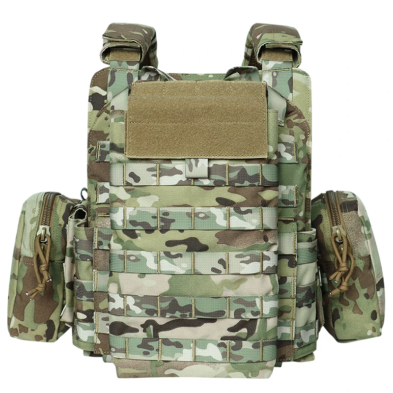 Chaleco táctico de caza Airsoft, tela de nailon 1000D de alta calidad, liberación rápida, con triple bolsa para revistas - imagen 5