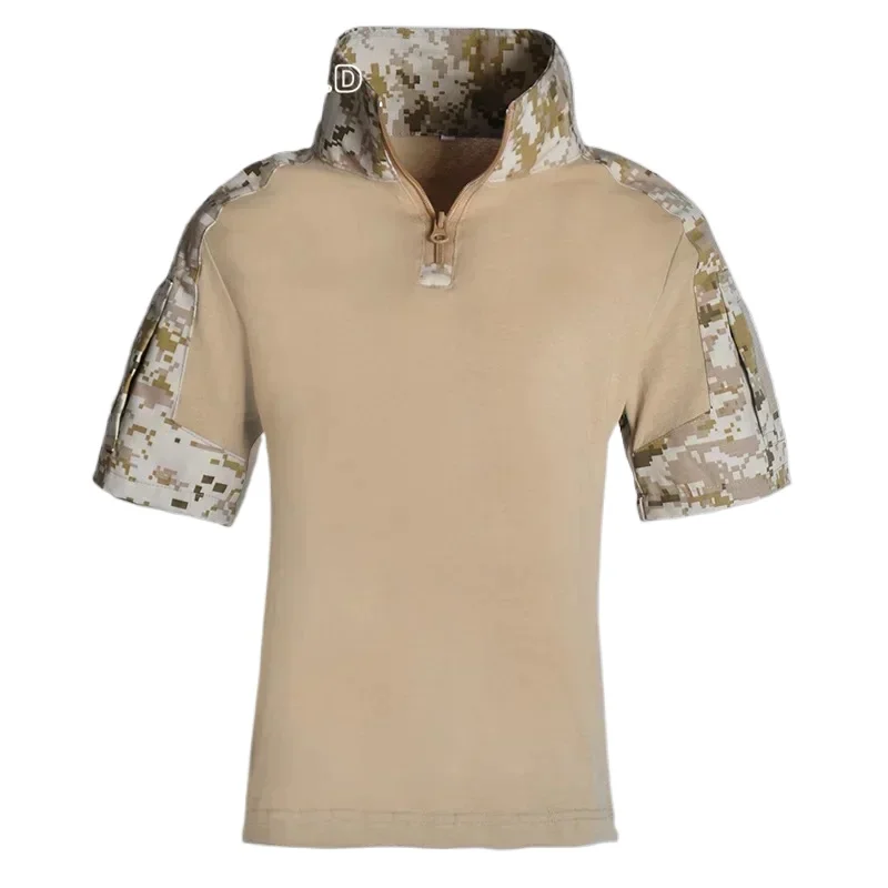 Conjuntos tácticos para niños, camisetas tácticas de senderismo de EE. UU., Camiseta corta de combate de camuflaje Airsoft, batalla de Airsoft de asalto rápido - imagen 2