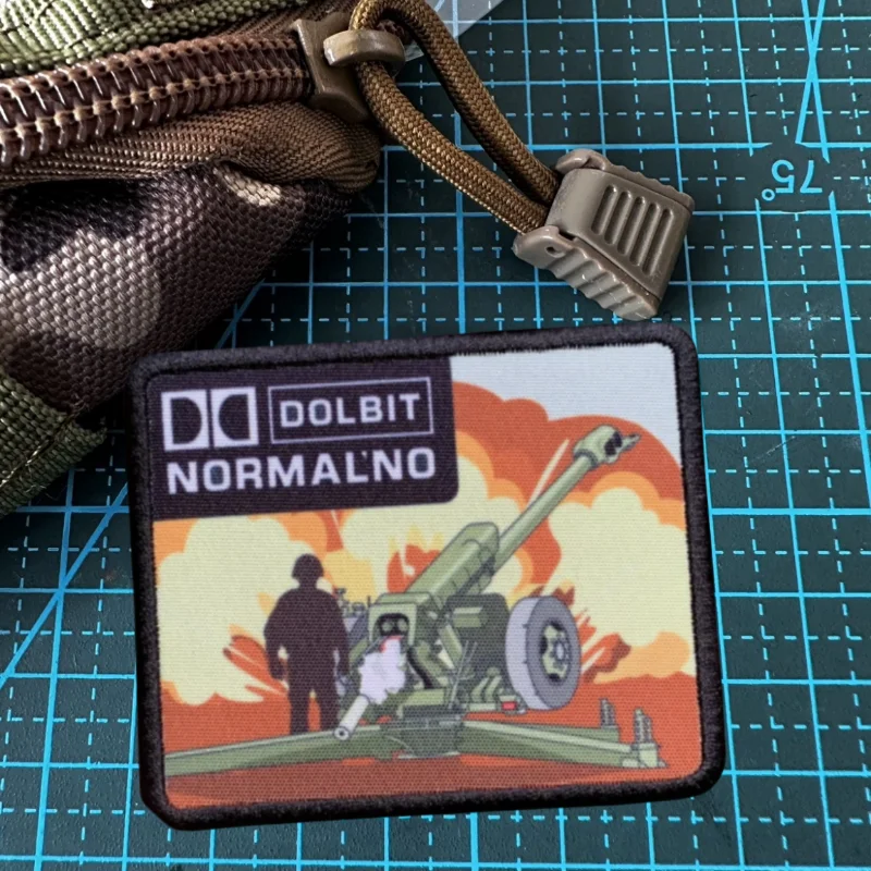 Insignia de moral de obús ruso, gancho bordado, artillería, Chevron, conchas de lanzamiento militar durante la guerra, parche táctico en ropa