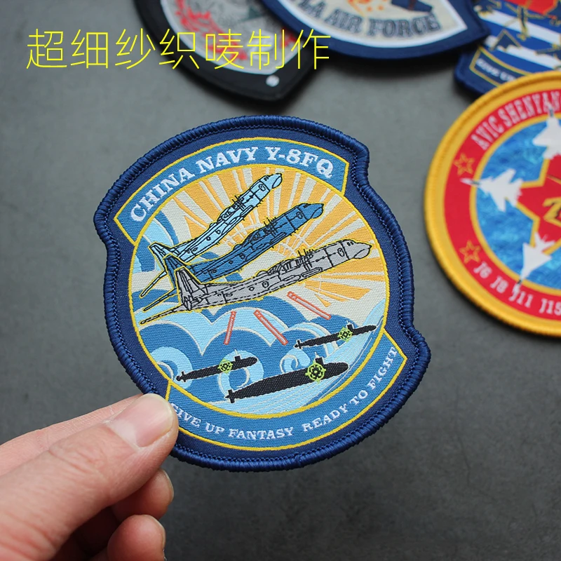 Air Show Team Embroidery Patch Transport 20 Pla Air Force Y-8FQ KJ3000 81192 Tactical Armbands for Clothing Backpack Decoration - imagen 3