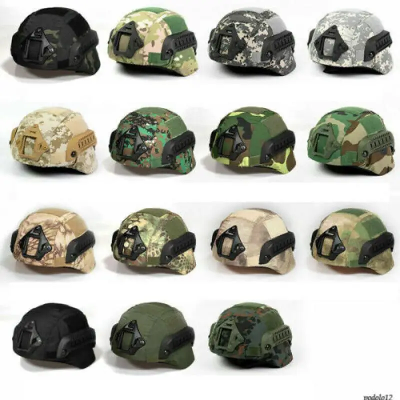 Funda de camuflaje para casco táctico MICH2000, para Paintball de caza - imagen 3