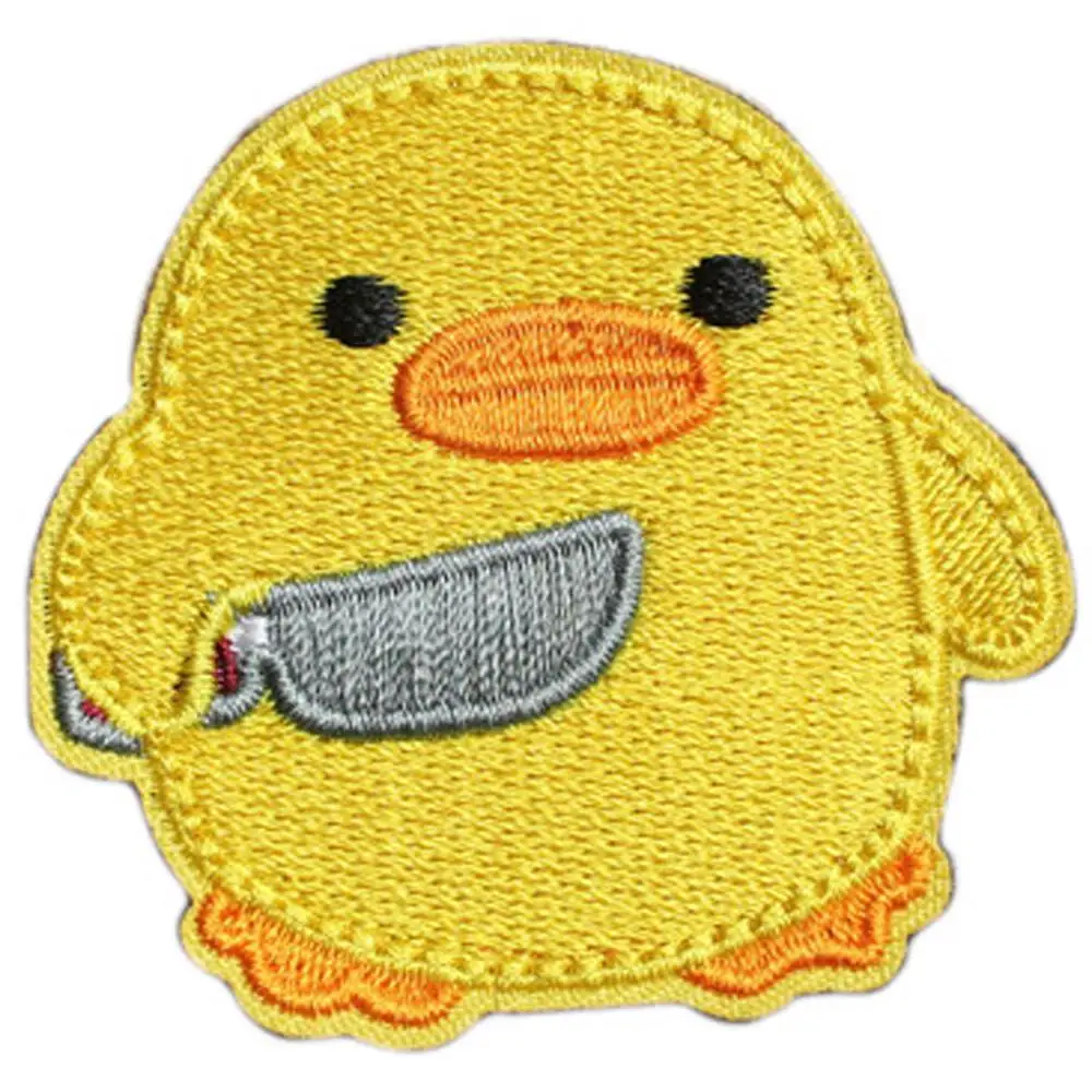 Parche de tela bordado con dibujos animados, accesorio creativo, patito travieso, puede pasar el pequeño pato amarillo, bolsa, brazalete, ropa, nuevo diseño - imagen 5