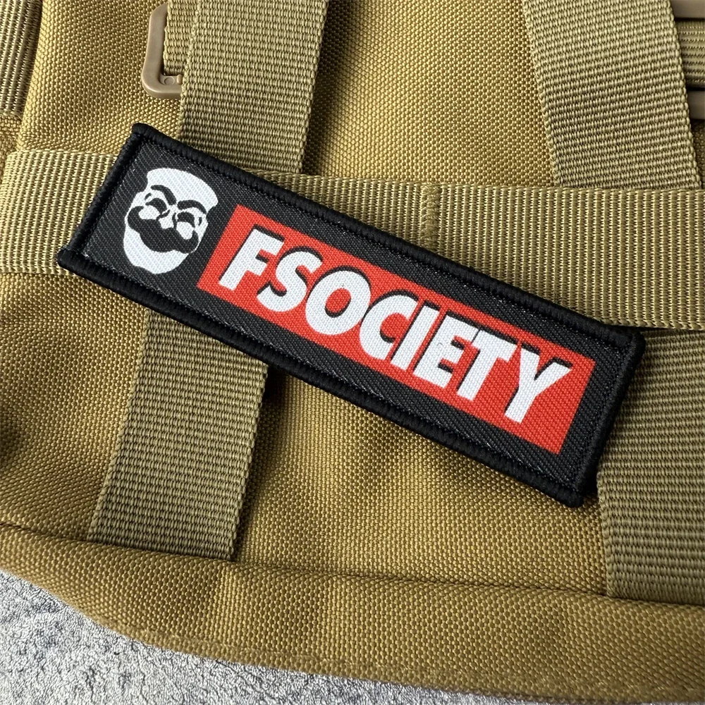 Parche táctico de moral con estampado de Robot, apliques, parches militares de gancho y bucle para ropa, pegatinas personalizadas para mochila