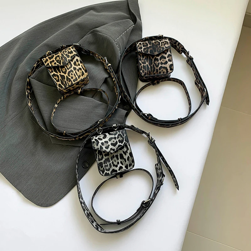 Lawaia-riñonera de leopardo a la moda, accesorios para cinturón, cartera oculta para mujer, bolsas de objetos de valor para teléfono móvil, 1 ud. - imagen 4