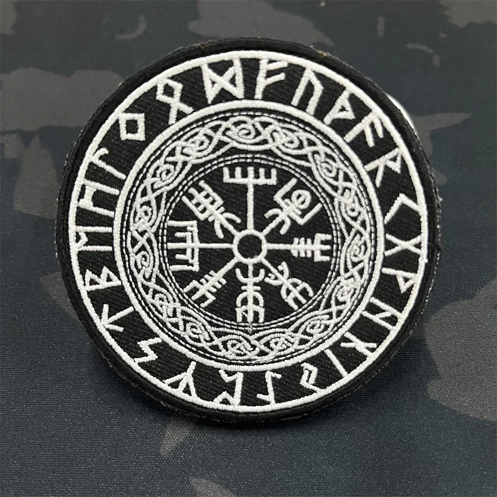 Parches bordados de gancho y bucle de árbol de la vida para ropa, insignia de moral de personaje vikingo táctico, pegatina decorativa para mochila - imagen 2