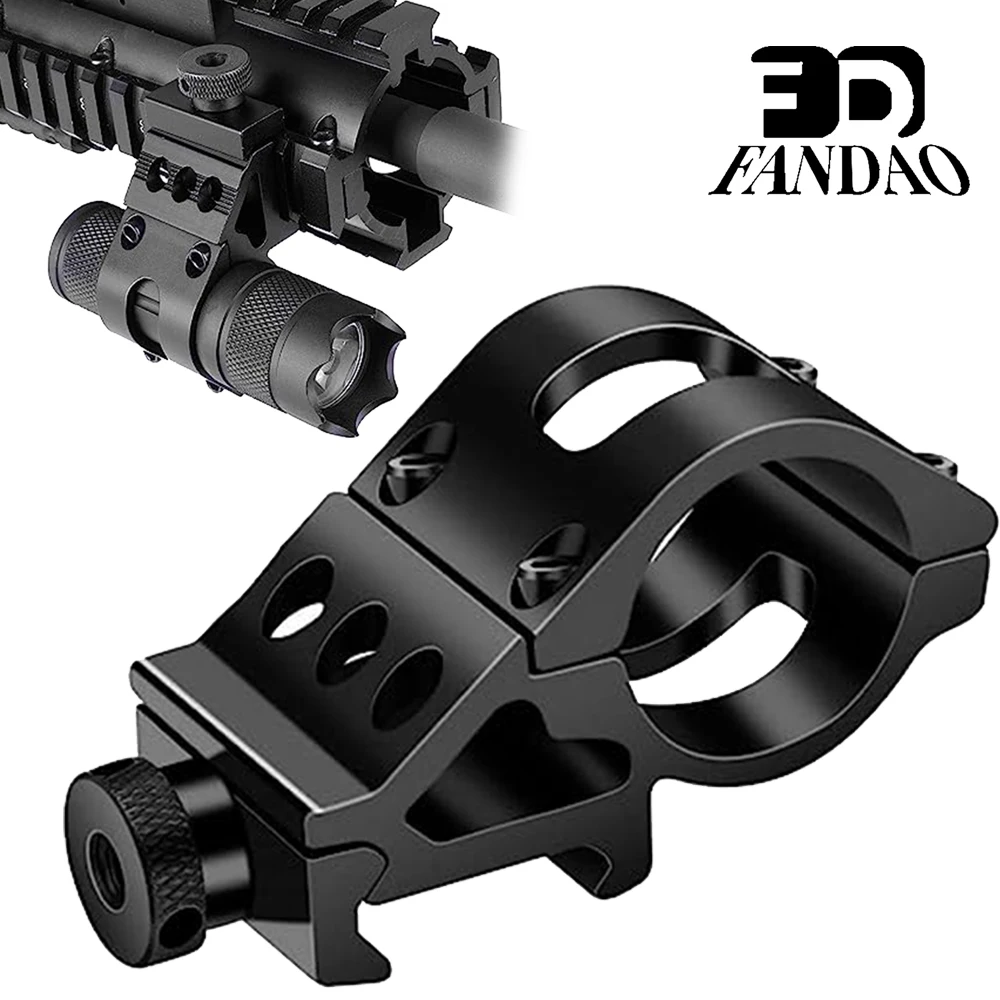 Soporte táctico para linterna con alcance compensado de 25,4mm, compatible con riel Picatinny de 20mm, vista de 45 grados, accesorios para pistola de caza Airsoft
