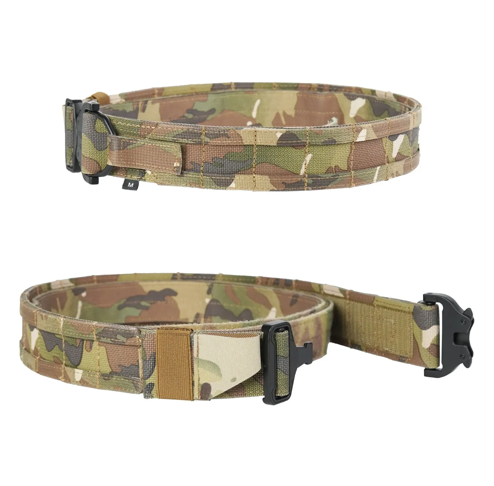 Tactical Belt with Quick Release Metal Buckle Airsoft Heavy Duty Belt MOLLE Laser Cut Mens Belts Hunting Accessory Outdoor - imagen 4