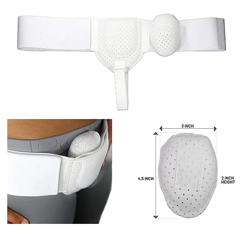 Cinturón para hernia para deportes inguales, correa de soporte para hernia, transpirable, ajustable, soporte para la ingle inguinal - imagen 4
