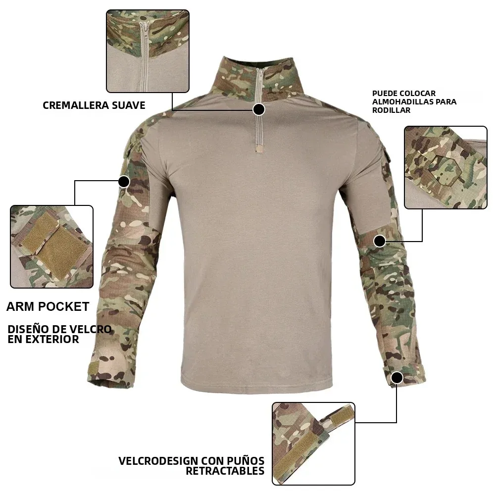 SINAIRSOFT uniforme de camuflaje traje de camuflaje táctico camisa de senderismo pantalones conjuntos de deportes al aire libre equipo hombres caza al aire libre - imagen 5