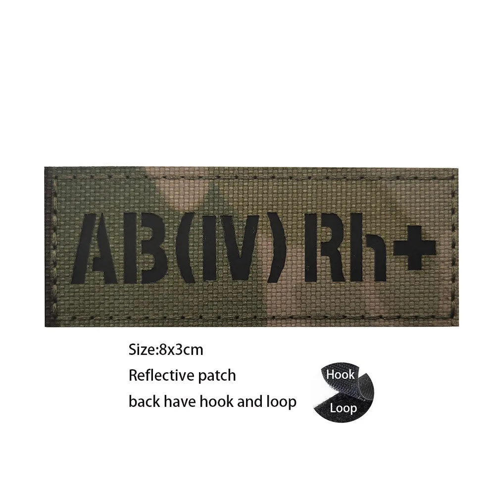 Banda para el brazo con bordado de grupo sanguíneo, Parche de gancho y bucle, corte IR reflectante CP, Camuflaje ruso, gran oferta - imagen 3