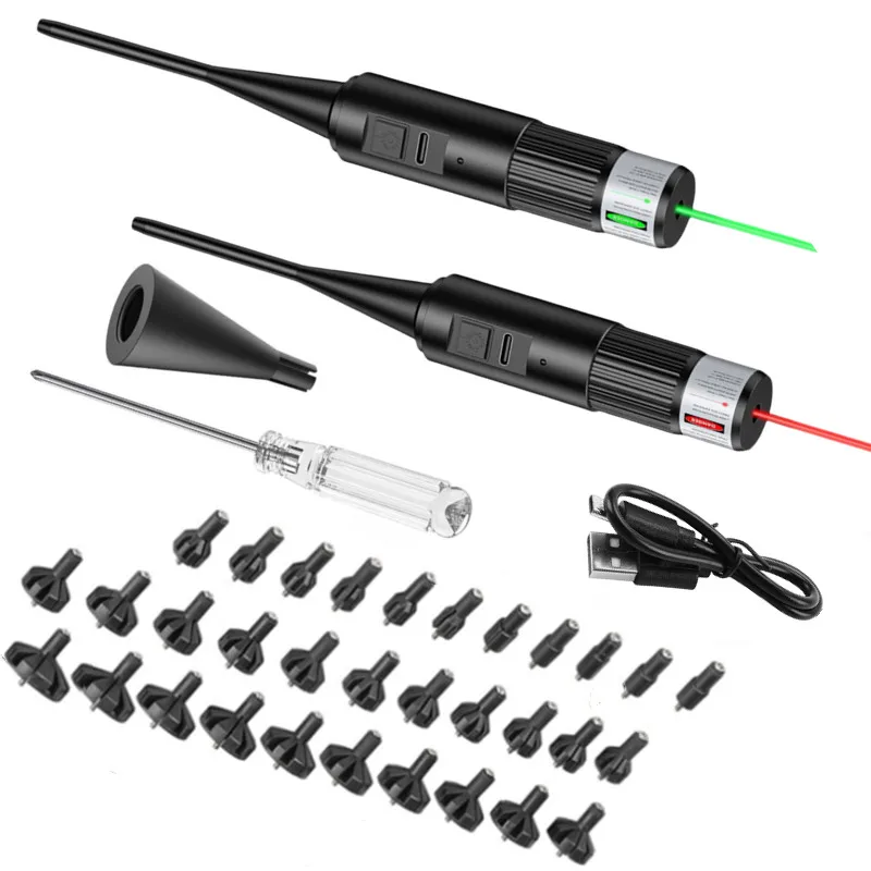 Mira de calibre de.17.22 a 12GA con colimador láser rojo con 32 adaptadores - imagen 5