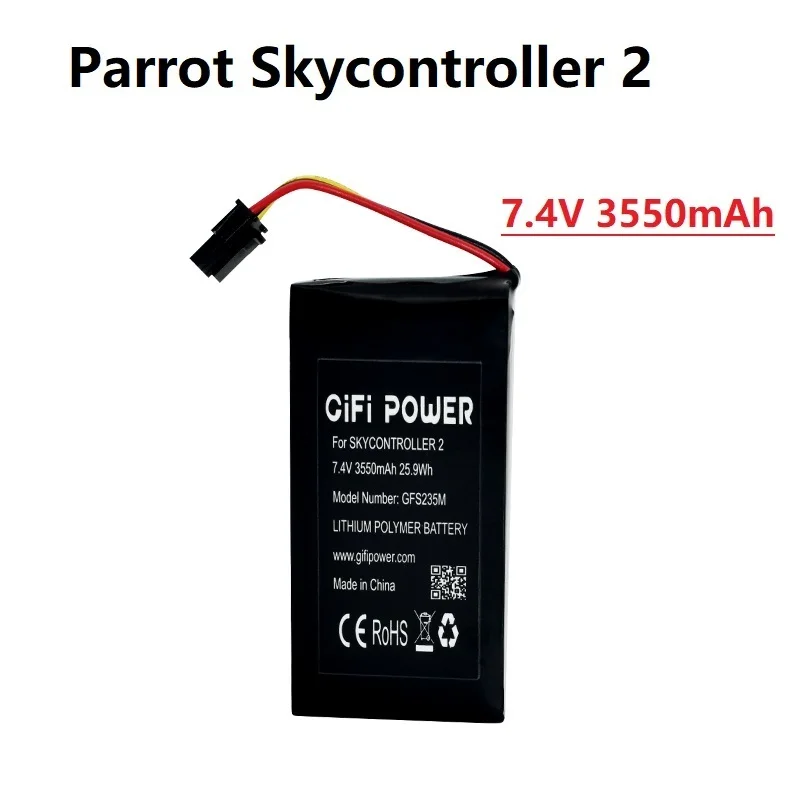 Batería de control remoto original de 7,4 V 3550 mAh para Parrot Skycontroller 2, batería recargable de 7,4 V