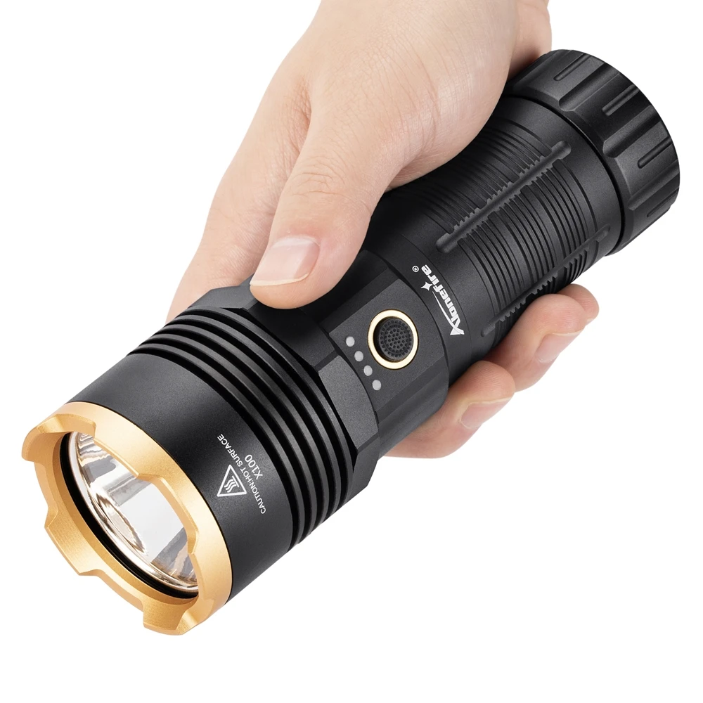 Linterna de haz de luz de alta potencia de 5000 lúmenes, recargable por USB, de aluminio, para exteriores, caza, Camping, pesca, senderismo, viaje, potente antorcha - imagen 4