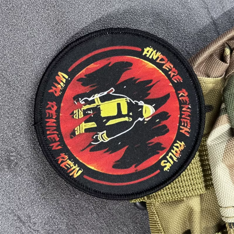 Parche táctico militar Heroic Fire Brigade para ropa con gancho - imagen 3
