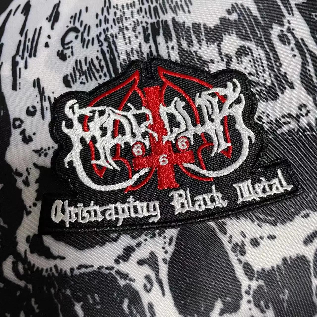 Marduk parches negros dorados para Camisa vaquera, pegatinas tácticas, parches bordados sexys negros y apliques, transferencia de hierro para ropa - imagen 4