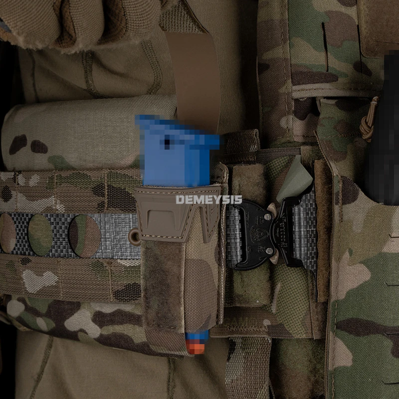 Bolsas tácticas para revistas de pistolas, 9mm, para exteriores, Airsoft, caza, tiro, MOLLE, bolsa individual doble Mag, bolsas de cintura portadoras - imagen 4