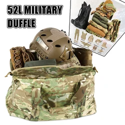 Bolsa táctica militar de lona camuflaje grande para camping senderismo