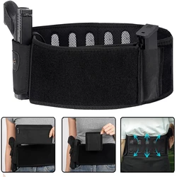 Funda táctica con banda para el vientre de 44/53 pulgadas, soporte para pistola de mano izquierda/derecha, cinturón de transporte oculto, funda Universal para pistola Glock 43x17 19