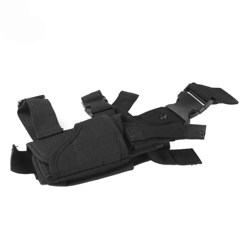 Tácticas militares Molle pierna caída funda para pistola universal muslo derecho funda para pistola revista bolsillo Glock soporte para pistola - imagen 2